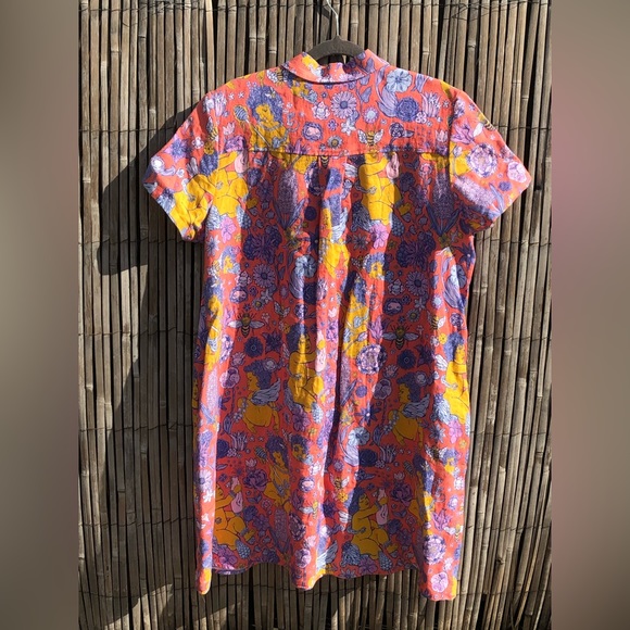 Print All Over Me XXXL 100% Linen Shirt Dress - Picture 2 of 13